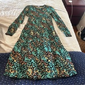 Missoni teal Sparkle Cheetah Leopard Dress nwt!!
